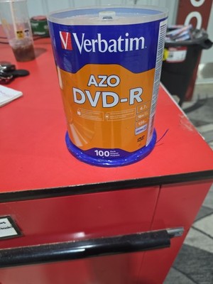 NEW Verbatim AZO DVD-R 100-Pack | 16X 4.7GB 120 Min | Spindle | Sealed #95102