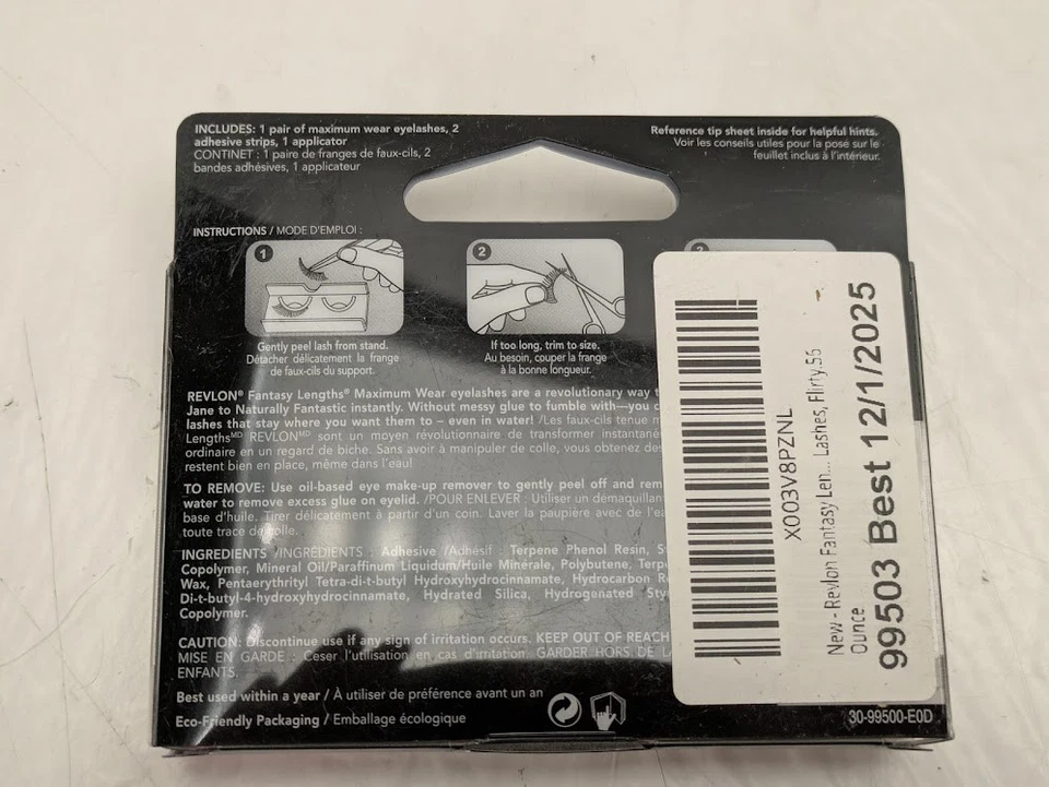 Revlon Fantasy Lengths Eyelashes #99503 Flirty,  Adhesive Strip and Applicator - Image 3 of 4
