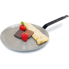 PADERNO CARBON STEEL CREPE PAN, 10.25", INDUCTION READY PANCAKE PAN A4172526