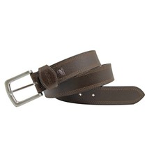 Men's Bison Leather Belt W/ Triple Stitching River Tan