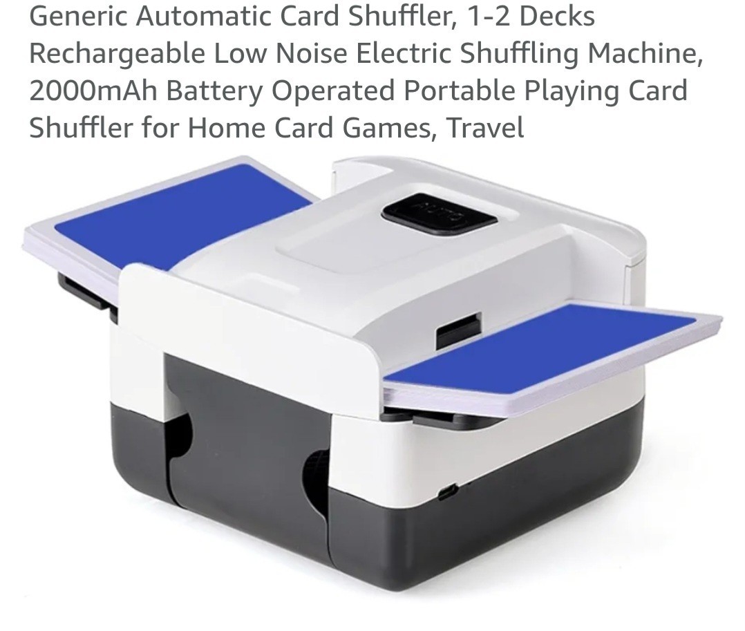 Automatic Card Shuffler with USB-C Rechargeable Machine Playing Card Poker New