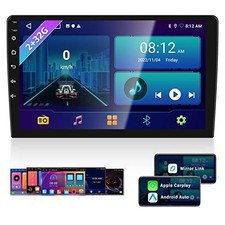 Double Din 9 inch Touchscreen Car Stereo with CarPlay, Android Auto, Bluetooth