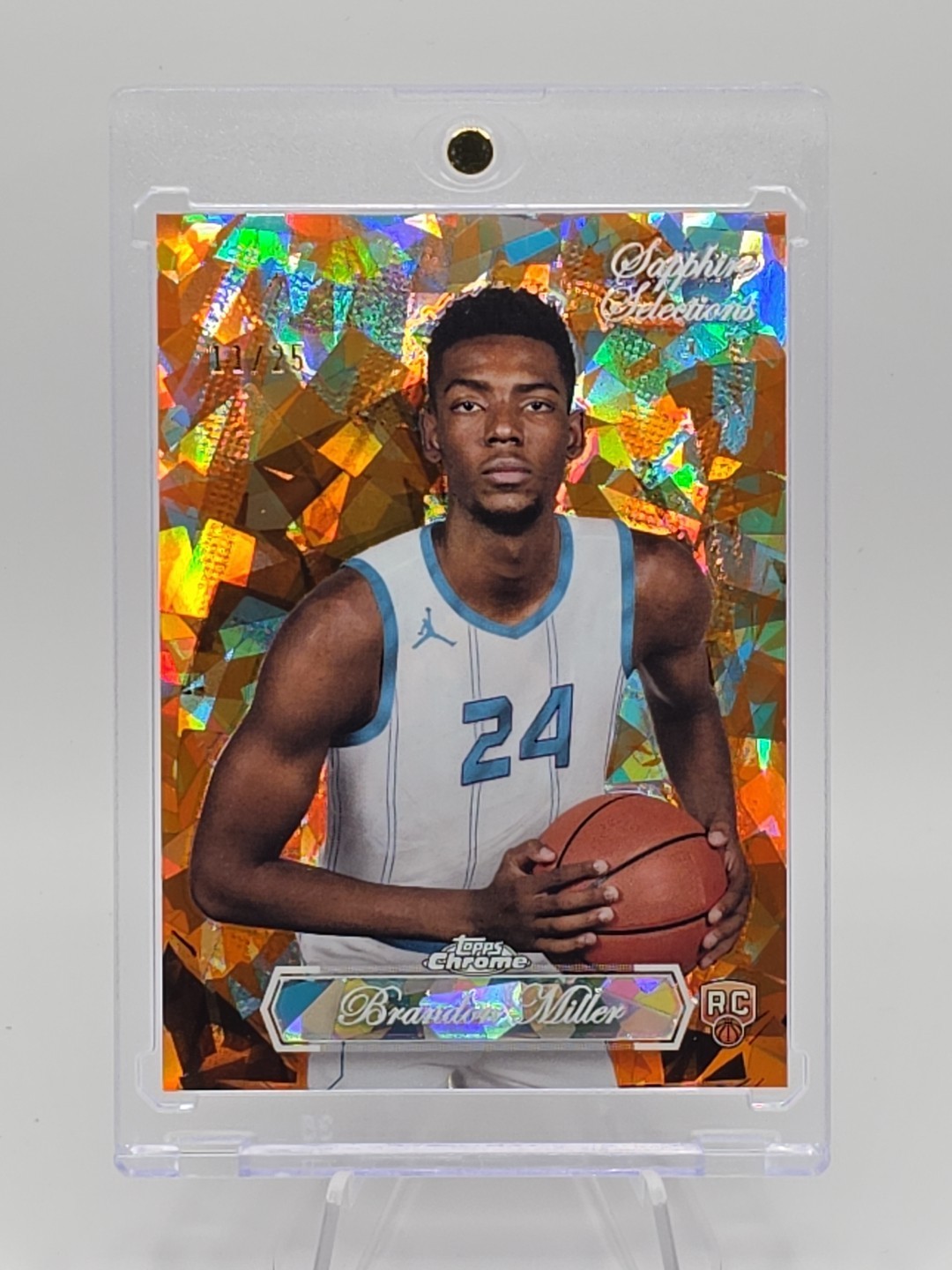 BRANDON MILLER 2023/24 TOPPS CHROME SAPPHIRE SELECTIONS ORANGE #4/25