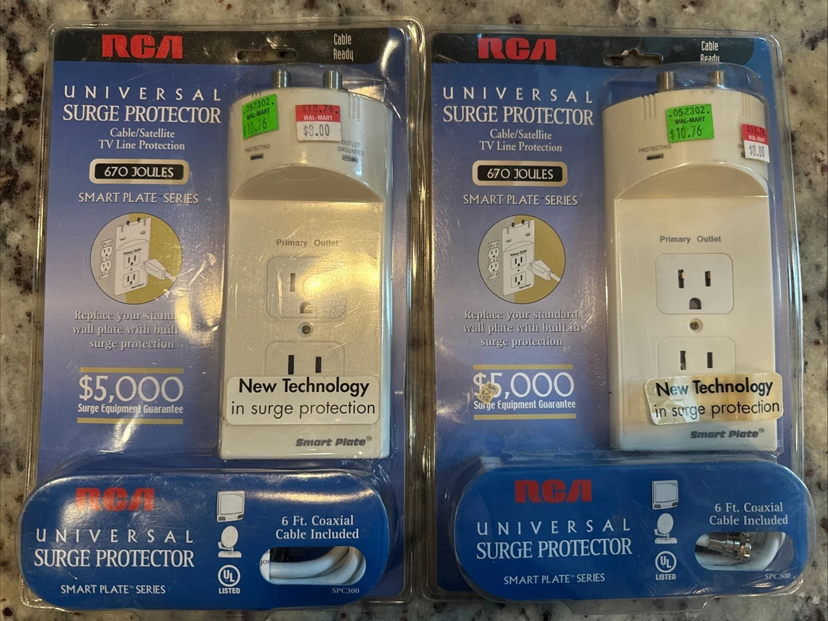 Parafoudre RCA PS83202C2 - 2100 Joules, 8 Prises, Protection Téléphone Et Coaxial