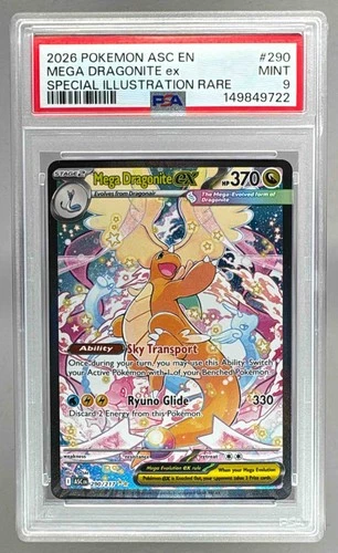 9722 Mega Dragonite ex 2026 Pokemon Ascended Heroes #290 SIR PSA 9