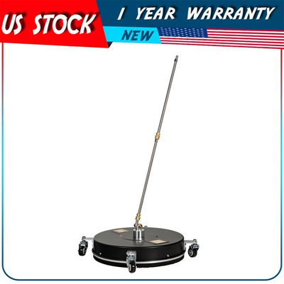 #ad 18.5quot; Black Pressure Washer Surface Cleaner w 4 Wheels Stainless Steel 4000PSI $91.69