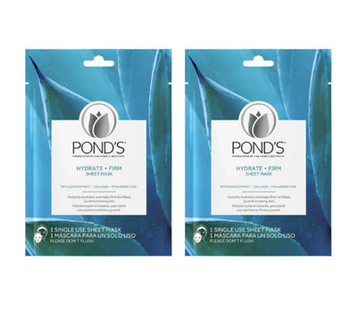 Ponds Hydrate and Firm Sheet Mask Pack of 2 Nourishing Face Skincare