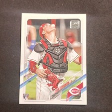 2021 Topps Tyler Stephenson #153 Cincinnati Reds Rookie Baseball Card. rookie card picture