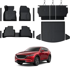 Floor Mats Set for Mazda CX-5 2017-2025 Weather Full Coverage & Door Sill Guards