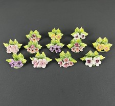 Vtg Bone China Floral Place Card Holders Set ...