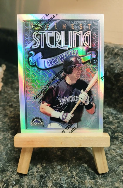 1996 Topps Finest - Larry Walker #302 Sterling Refractor w/Protector ☆MINT☆