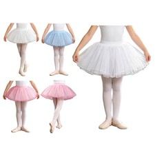 Girls Ballet Elastic Waistband Princess Flower Girl Skirts Performance Tutu