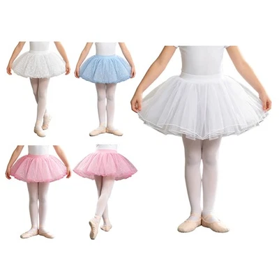 Mädchen Ballett Niedlich Prinzessin Einfarbig Röcke Ausbildung Tanzbekleidung - Bild 1 von 3