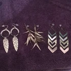 Vintage Costume Jewelry Lot Of Three Pairs Of Earrings