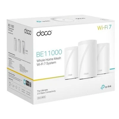 TP-Link Deco BE65 3 Pack BE11000 Tri-Band WiFi 7 Mesh Wi-Fi System - image 1 of 4
