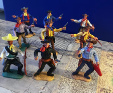 Timpo Toys Figuren 9 stehende Cowboys aus Sam...