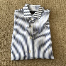 Polo Ralph Lauren Custom Fit Easy Care Button Down Stripe Dress Shirt Men s 15.5