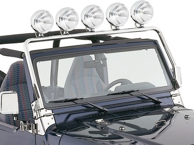 Lampenbügel Edelstahl Light Bar mit TÜV Jeep CJ Wrangler YJ 76-95