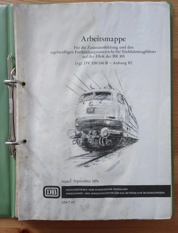 Arbeitsmappe DB Bundesbahn Baureihe 103 - Bild 4 von 4