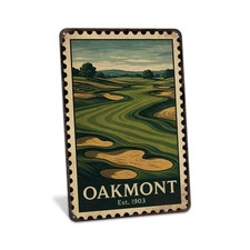 Oakmont Golf Course Metal Sign, Championship Golf Wall Art, Golf Decor