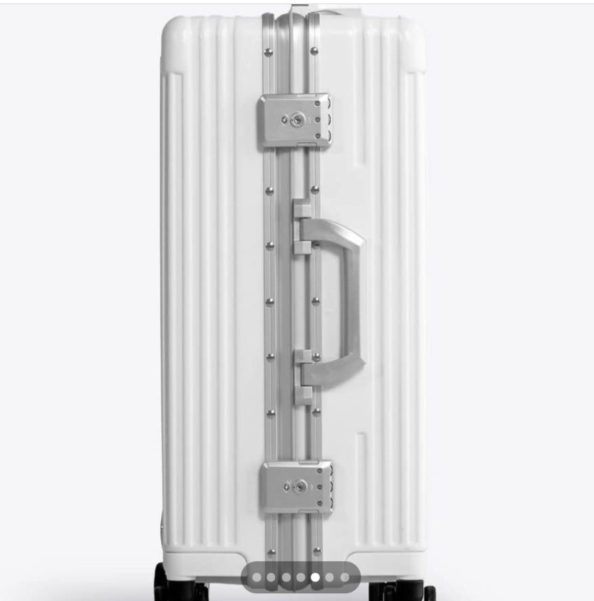 22" Airline Approved Carry-On Luggage, Aluminum Frame USB Laptop Pocket Suitcase