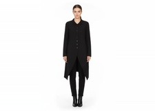 RUNDHOLZ Mantel Damen Gr 42 Schwarz Elegant Classic Luxury Rare Archive SEHR GUT