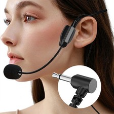 Wired Headset Mic Systems Headband Headworn Flexible Headset Mic for Speech