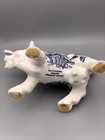 Staffordshire England Porcelain Blue Floral Cow Creamer — photo 6