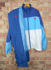 Nike Mens Vintage Nylon Navy Blue Windbreaker Fleece Tracksuit Set Size Medium M