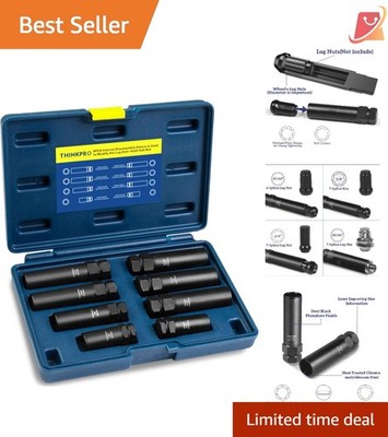 8 Piece Spline Lug Nut Master Key Set for Wheel Lock Removal DIY Garage