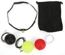 Boxing Reflex Ball Set, 3 Pack with Headband, 3 Difficulty Levels, Training Ball