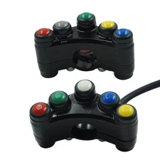 Aluminum 7/8" 22mm Motorcycle Switches Handlebar Mount Headlight Turn Signal Fog