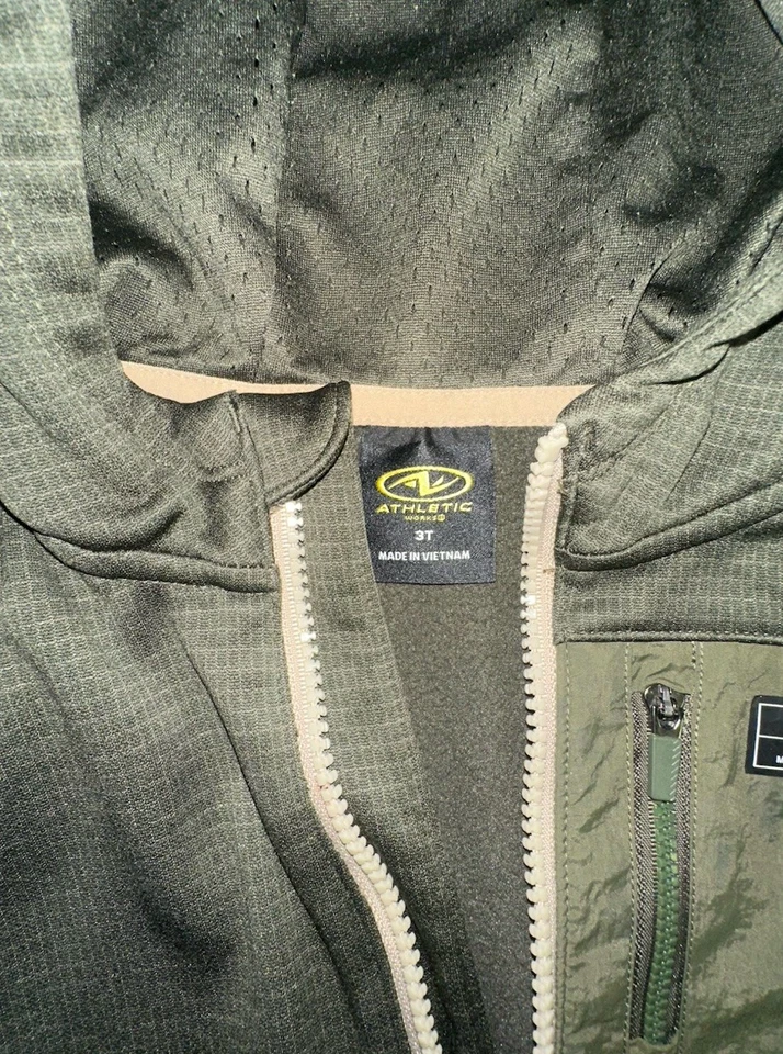 Athletic Works Niño Pequeño 3T Verde Capucha Puffer Invierno Chaqueta Abrigo Usado Foto 2 de 2