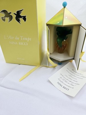 Nina Ricci L'Air du Temps Parfum Colored Lalique Perfume Bottle Rare 15 ml #2