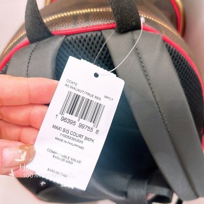 NWT Coach Court Backpack In Blocked Signature Canvas CZ771/CZ176