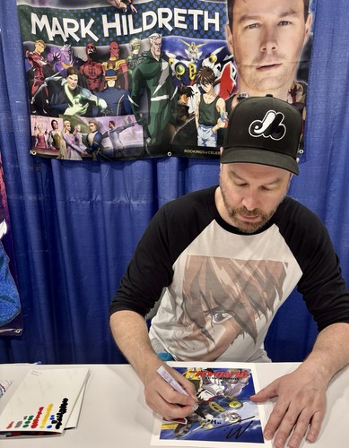 Mark Hildreth signiert Mobile Suit Gundam Wing Heero Yuy Foto Auto Anime Stimme