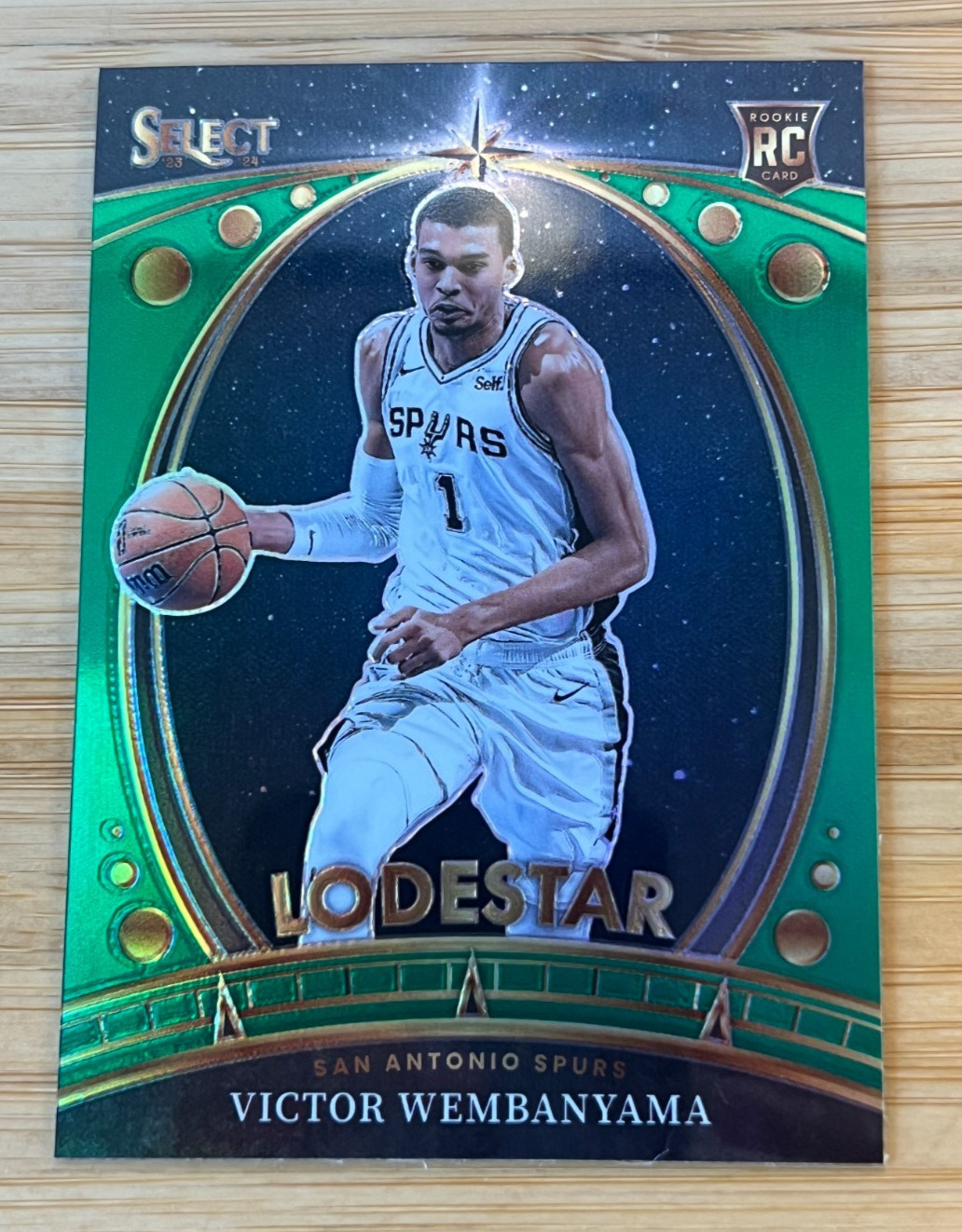2023-24 Panini Select Victor Wembanyama Lodestar Green Prizm RC