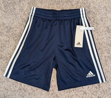 NWT Boys Size YS Small 8 Adidas Navy Blue Athletic Shorts