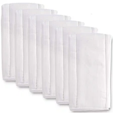 Cloth Diapers Prefold Covers 6 Pack - 6 ply 100% Unbleached Cotton, Thick Was...