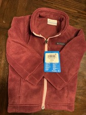 Columbia Benton Springs Full Zip Fleece Jacket 2T Burgundy/Pink Unisex