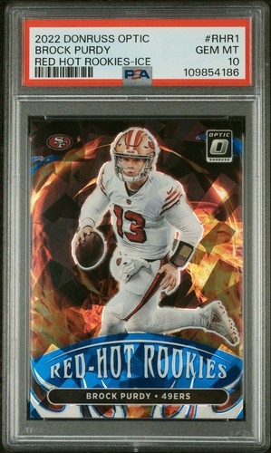 Brock Purdy [Ice] #RHR-1 2022 Panini Donruss Optic Red Hot Rookies card