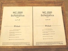 Schemi amplificatore di potenza stereo McIntosh MC 2500 / foglio 1 e 2 / originali