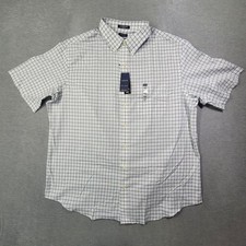 Arrow Shirt Mens 2XLT 19-19.5 White Check Dover Oxford Button Down NWT