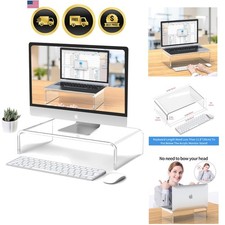 Acrylic Monitor  Laptop Stand Riser - Clear Computer  Laptop Stand for Desk...