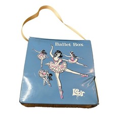 Leo s Blue Vinyl Vintage BALLET BOX with Strap Shoe Carrier