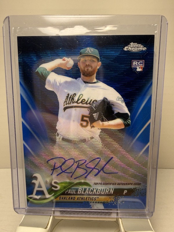 2018 Topps Chrome Paul Blackburn Rookie Autograph #RA-PB 027/150