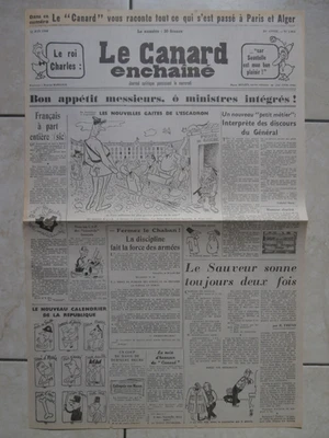 LE CANARD ENCHAÎNE du 11 Juin 1958 - Photo 1/4