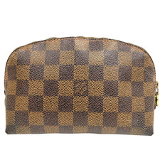 Pochette Louis Vuitton Pochette Cosmetic Pouch Damier Ebene Accessorio Pouch N47516 originale