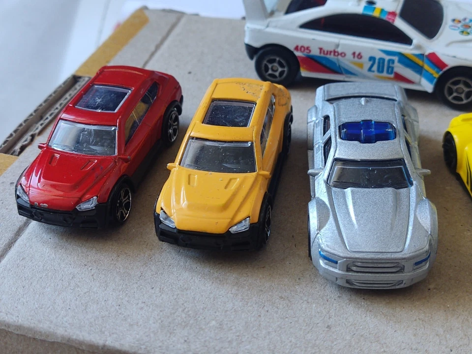 Juego 7 Coches Peugeot 405 Turbo 16 Coche Policía Parque Nacional Cebra Camión Coche Foto 2 de 4