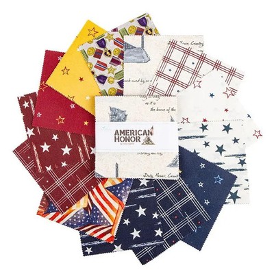 American Honor ~ 5'' x 5'' Squares, Riley Blake $3.99 Ships ANY Amount Of Fabric
